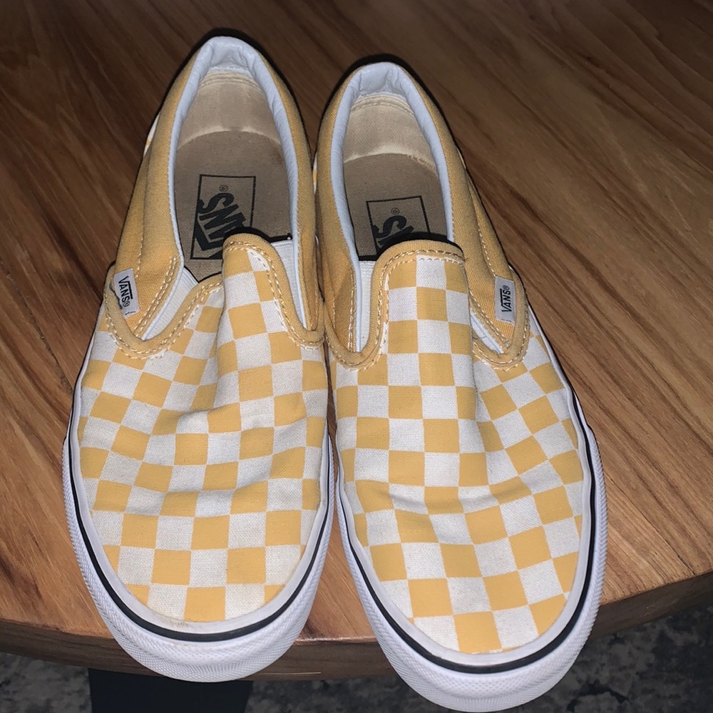 Yellow checkered vans